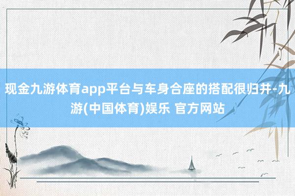 现金九游体育app平台与车身合座的搭配很归并-九游(中国体育)娱乐 官方网站