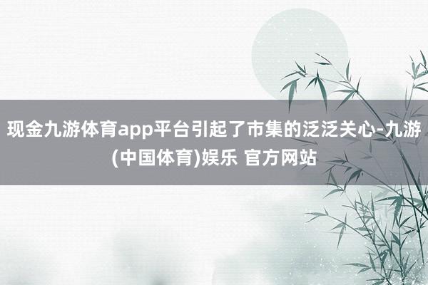 现金九游体育app平台引起了市集的泛泛关心-九游(中国体育)