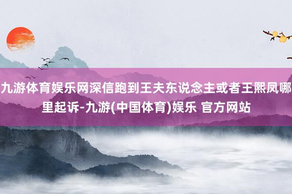 九游体育娱乐网深信跑到王夫东说念主或者王熙凤哪里起诉-九游(